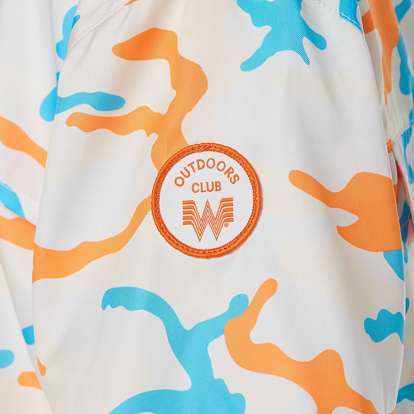 Magellan Outdoors Boys’ Whataburger Camo Print Button Down Shirt                                                               - view number 3