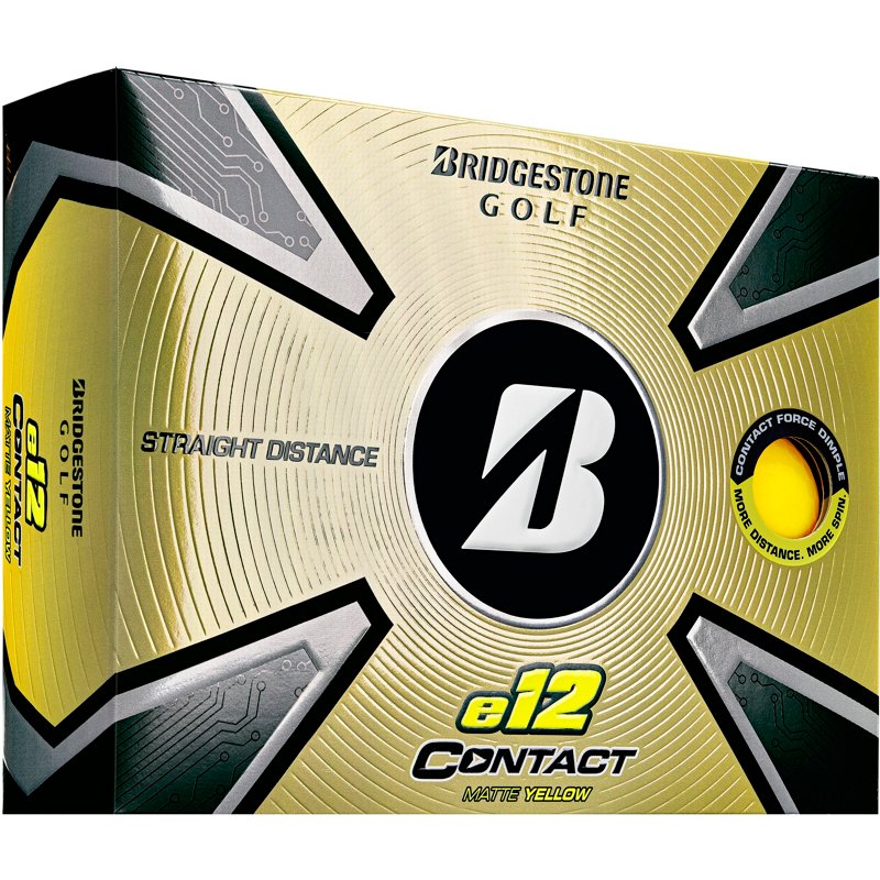 Bridgestone Golf E12 Contact 2023 Matte Red Golf Balls 12-Pack Yellow ...