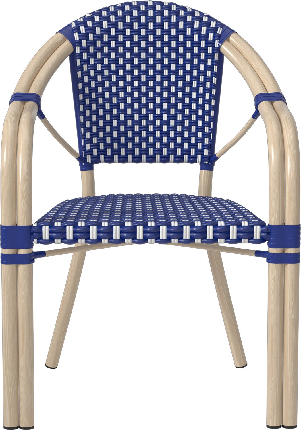 Mosaic Wicker Double Frame Bistro Stackable Chair Academy