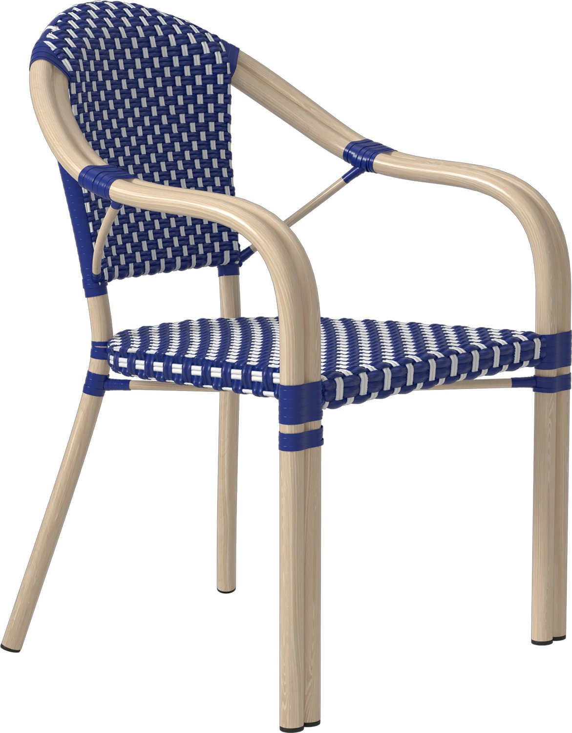 Mosaic Wicker Double Frame Bistro Stackable Chair Academy