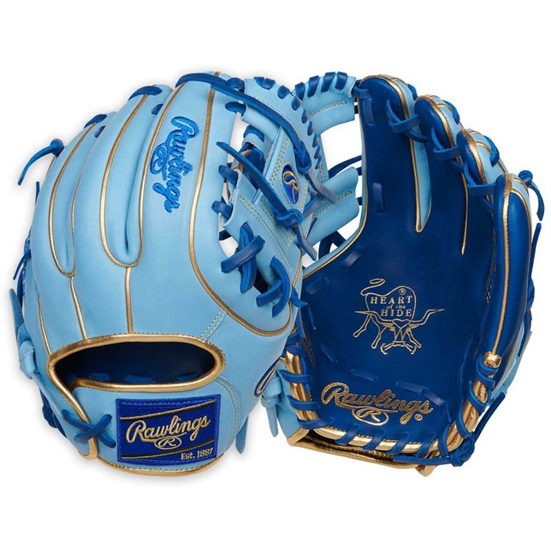 Rawlings Heart of the Hide R2G 11.25 in Glove Carolina Blue – Sball/Bball Glove And Mitt at Academy Sports