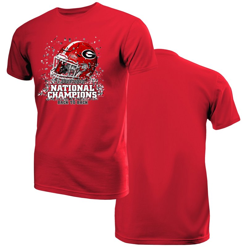 New World Graphics NWG Men's University of Georgia 2022 National Champs Helmet T-Shirt Red, Small - NCAA Men's Events at Academy Sports product image