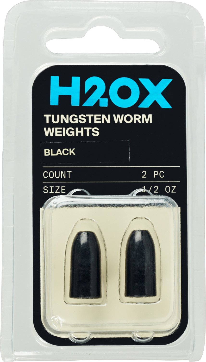 H2OX 1/2 oz Tungsten Worm Weights 2 Pack                                                                                         - view number 2