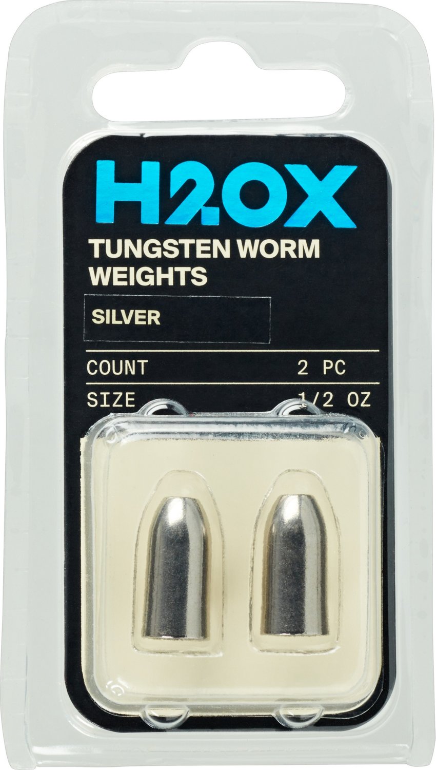 H2OX 1/2 oz Tungsten Worm Weights 2 Pack                                                                                         - view number 2