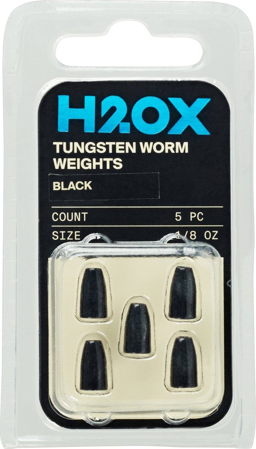 H2OX 1/8 oz Tungsten Worm Weights 5 Pack - view number 2