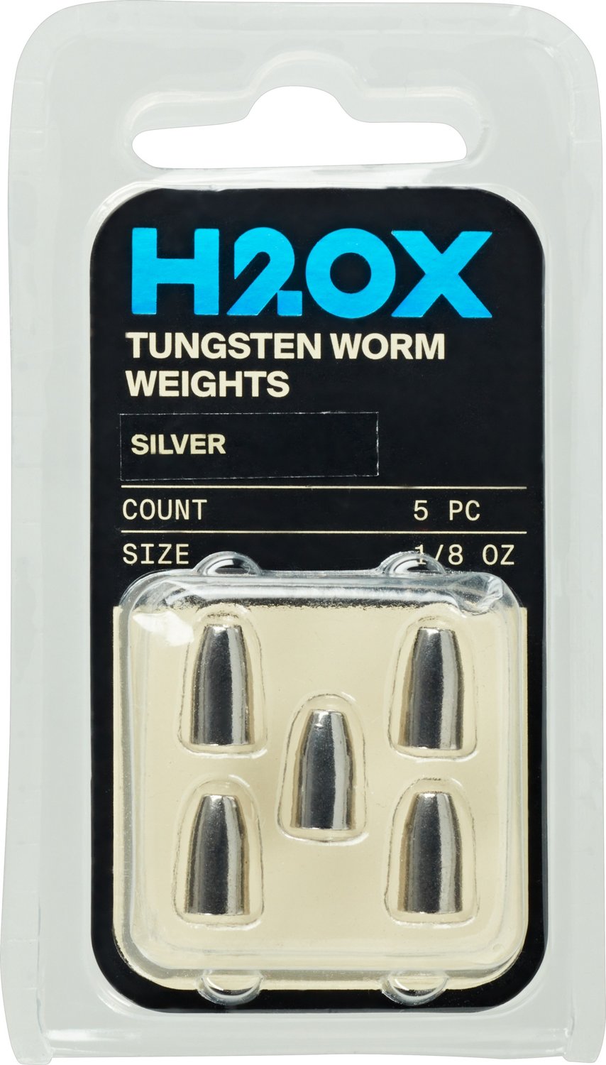 H2OX 1/8 oz Tungsten Worm Weights 5 Pack - view number 2