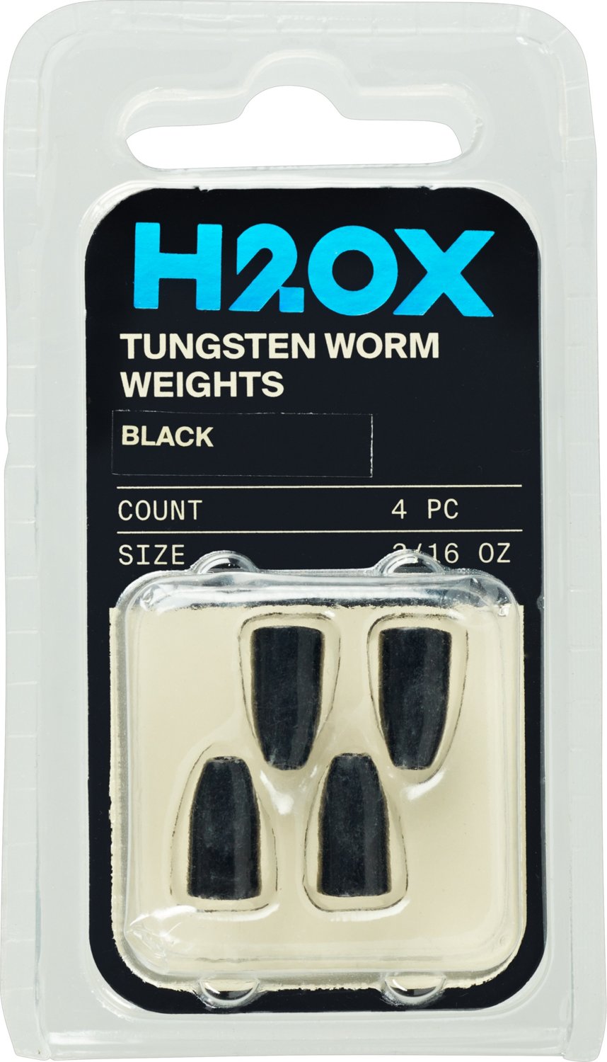 H2OX 3/16 Oz Tungsten Worm Weights 4 Pack                                                                                        - view number 2