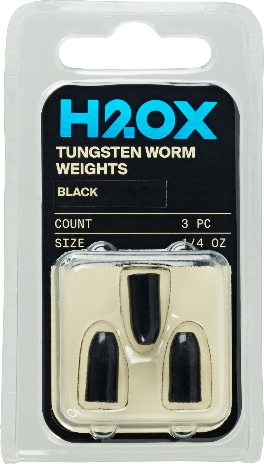 H2OX 1/4 oz Tungsten Worm Weights 3 Pack - view number 2