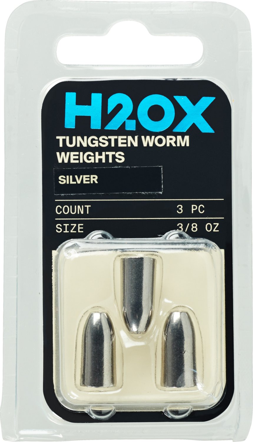 H2OX 1/4 oz Tungsten Worm Weights 3 Pack - view number 2