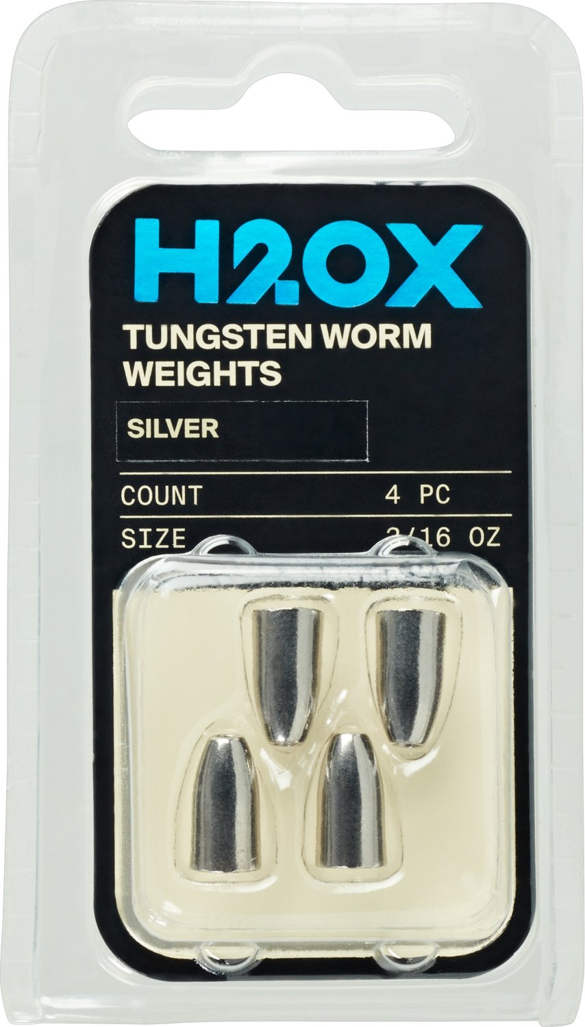 H2OX 3/16 Oz Tungsten Worm Weights 4 Pack                                                                                        - view number 2