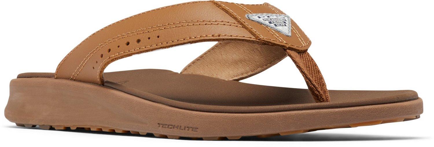 Columbia leather cheap flip flops