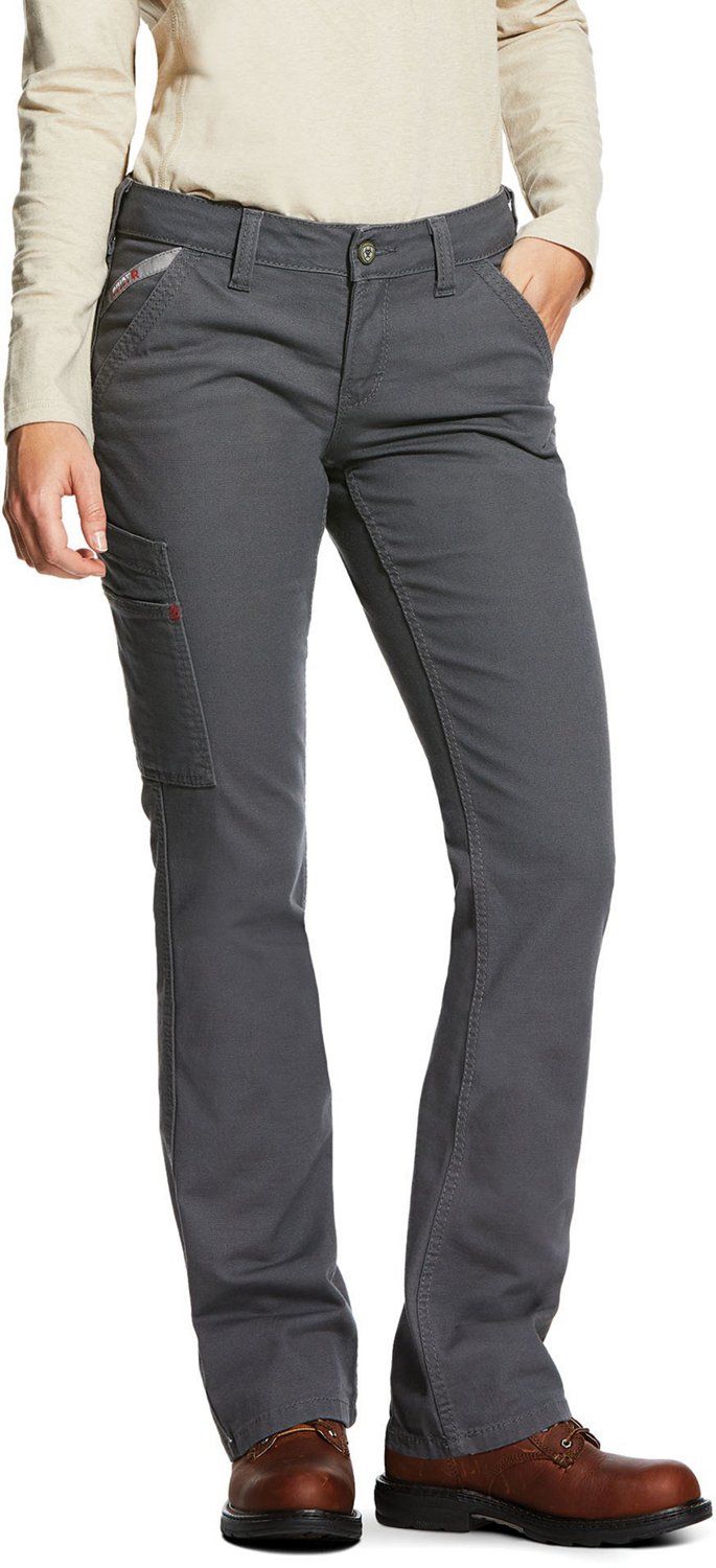 Ariat Women's FR Stretch DuraLight Canvas Stackable Straight Leg Pants ...