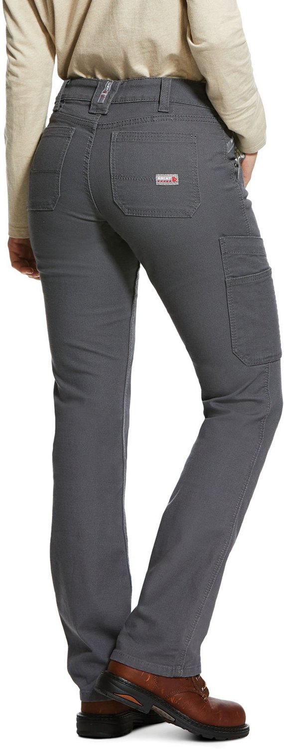 Ariat Women's FR Stretch DuraLight Canvas Stackable Straight Leg Pants                                                           - view number 2