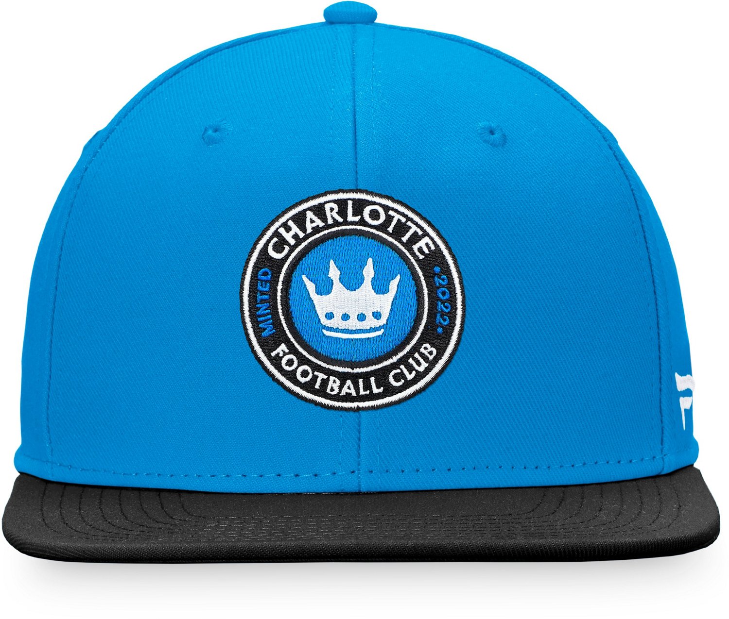 Fanatics Men's Charlotte FC Fundamental Adjustable Structured Flat Brim Snapback Cap - view number 2