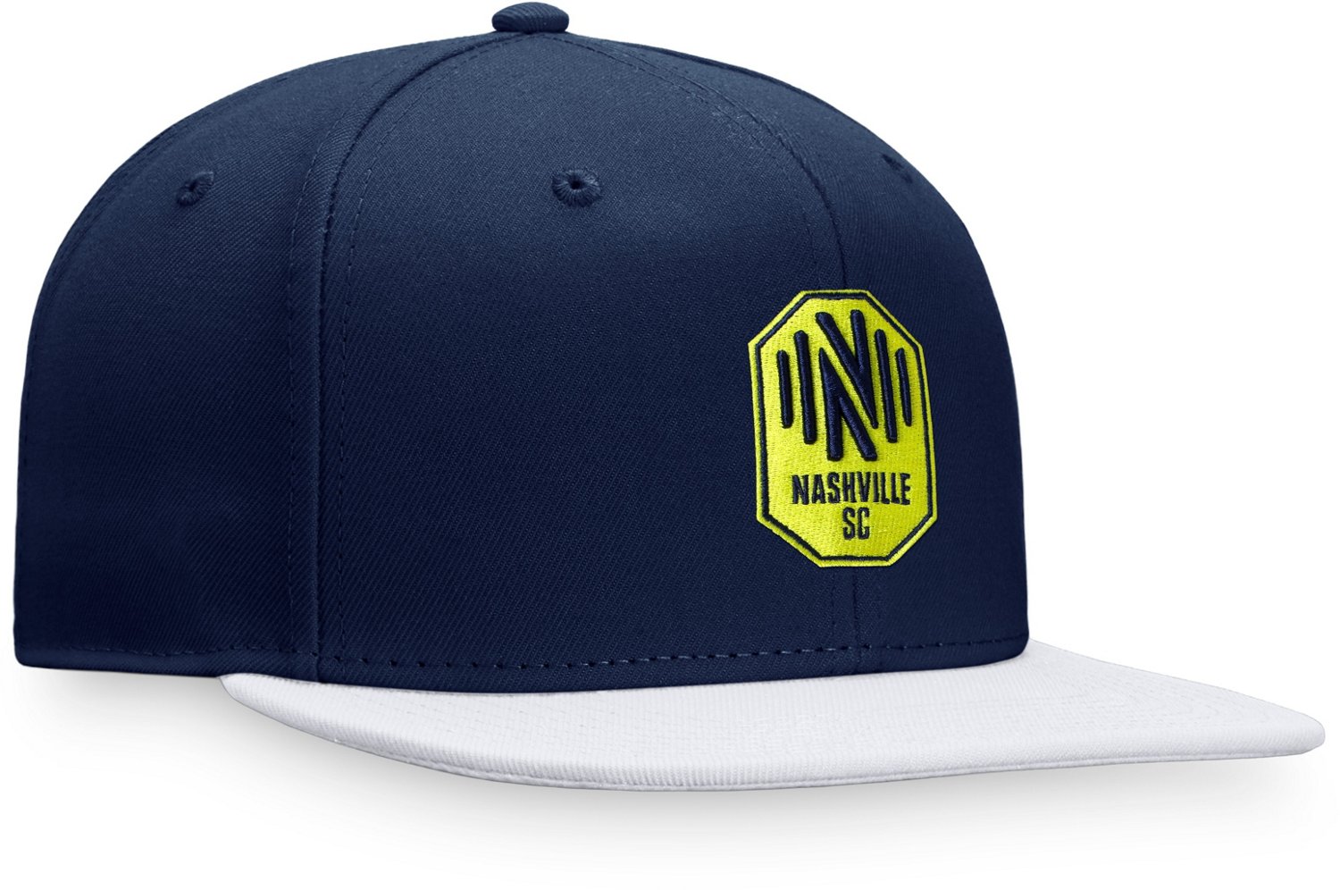 Fanatics Men's Nashville SC Fundamental Adjustable Structured Flat Brim Snapback Cap - view number 3