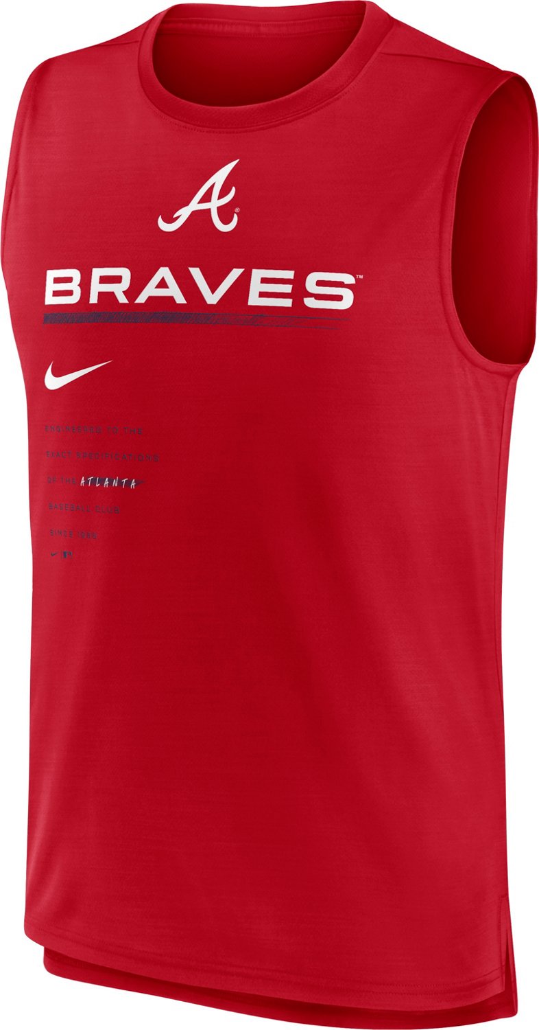 Nike Men's Atlanta Braves Exceed Sleeveless T-shirt | Academy