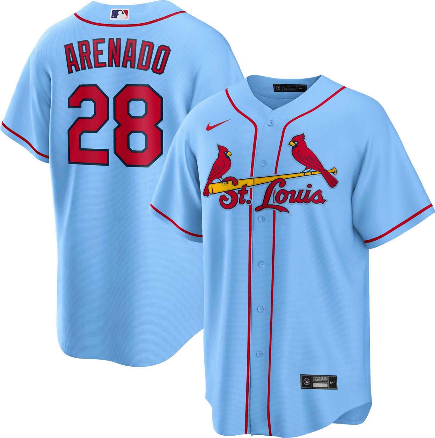 Nike Men's St. Louis Cardinals Nolan Arenado #28 Official Replica Jersey - view number 3