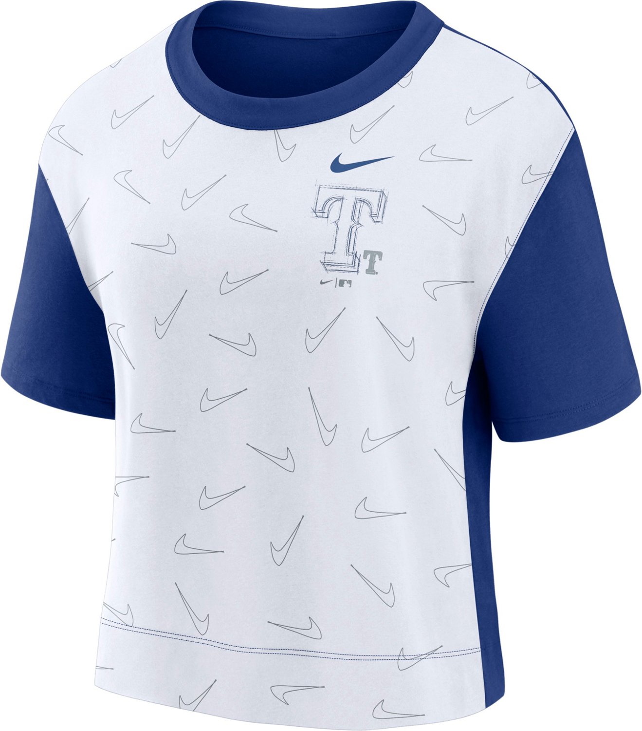 Nike Women's Texas Rangers Team Line Up High Hip Fashion Graphic T-shirt  - view number 2