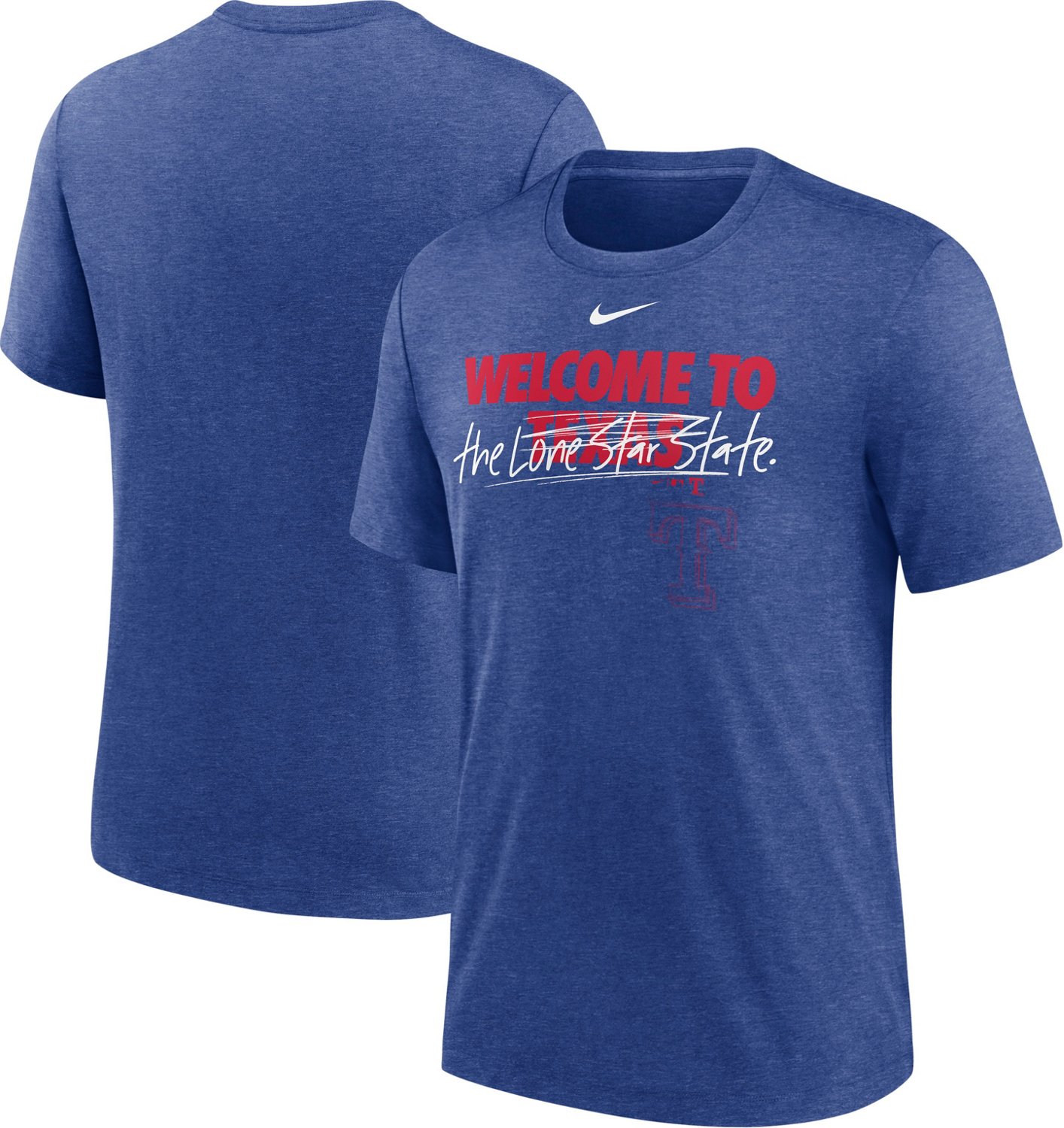 Nike Men's Texas Rangers Home Spin Triblend T-shirt - view number 3