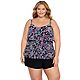 Coastal Cove Women's Paisley Triple Tier Plus Size Tankini Top                                                                   - view number 1 selected