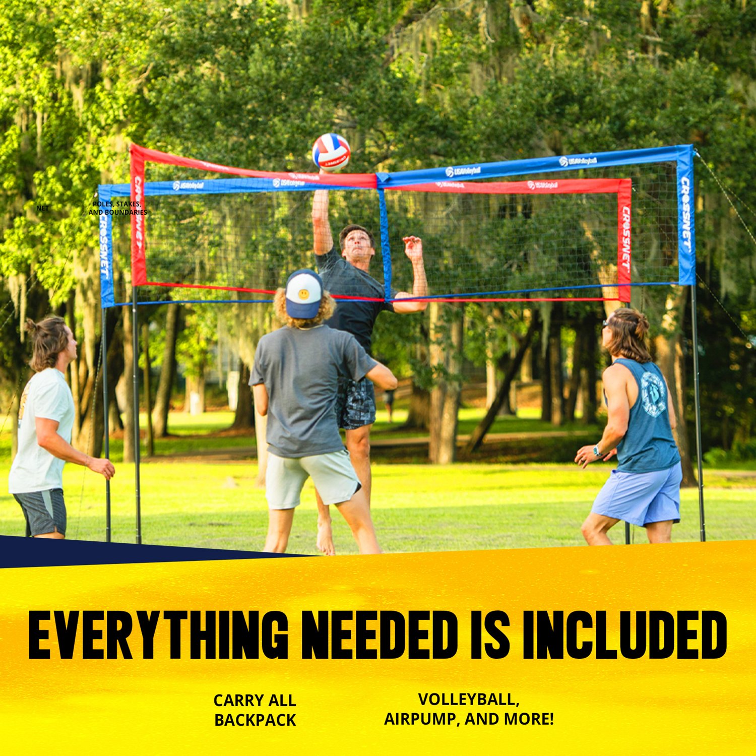 Crossnet x USA Volleyball Four Square Volleyball Game                                                                            - view number 4