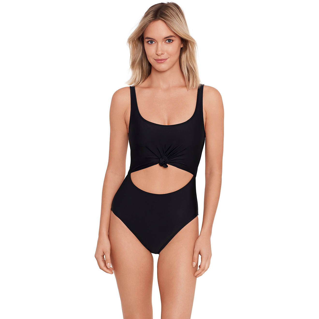 O'Rageous Juniors' Solid Knot Front One Piece Swimsuit                                                                           - view number 1