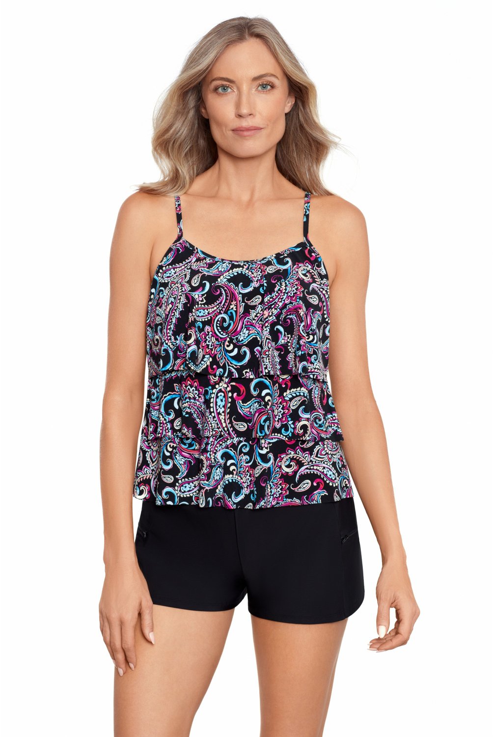 Coastal Cove Women's Triple Tier Tankini Top
