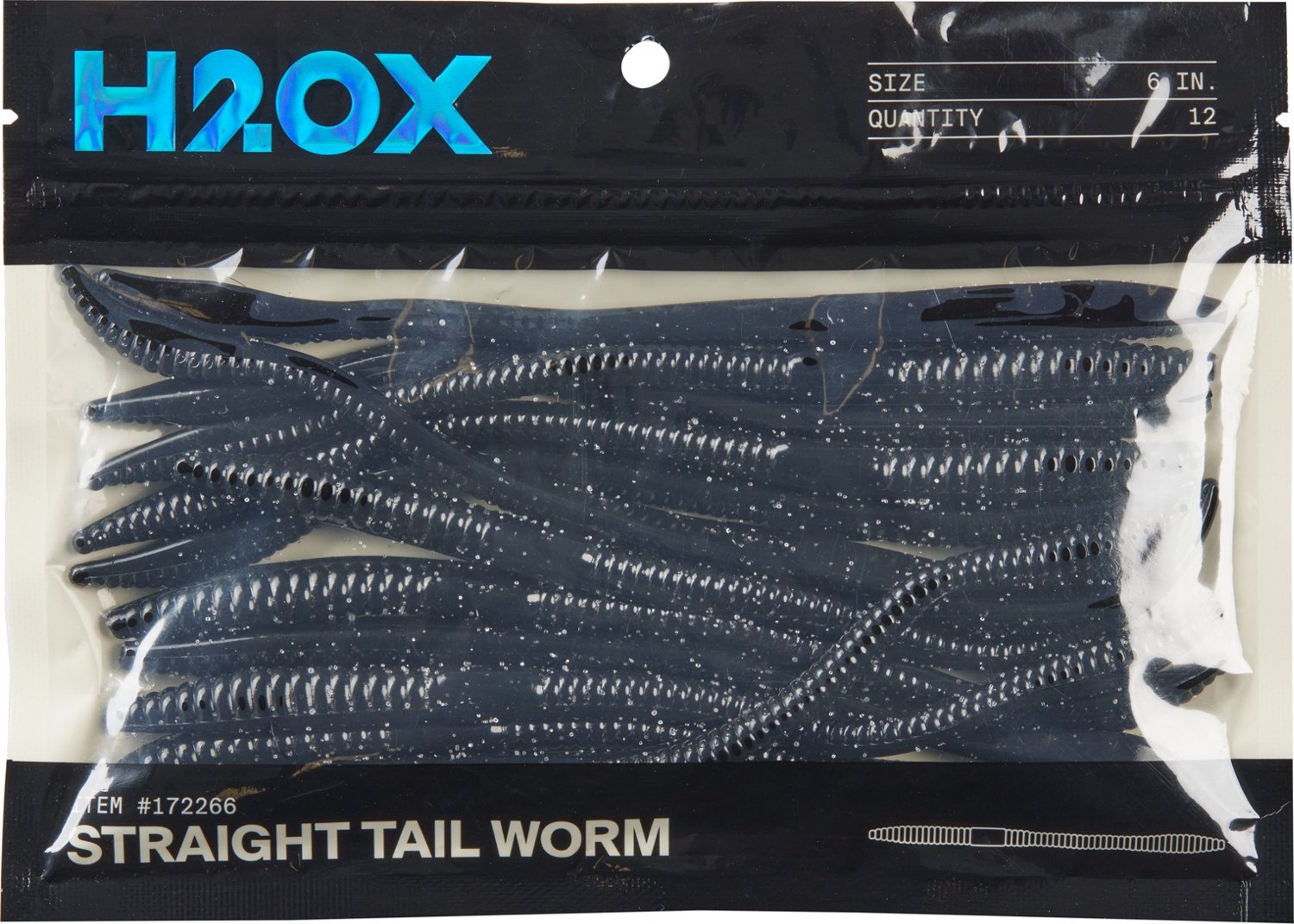 H2OX 6 inch Straight Tail Worm 12 Pack - view number 2