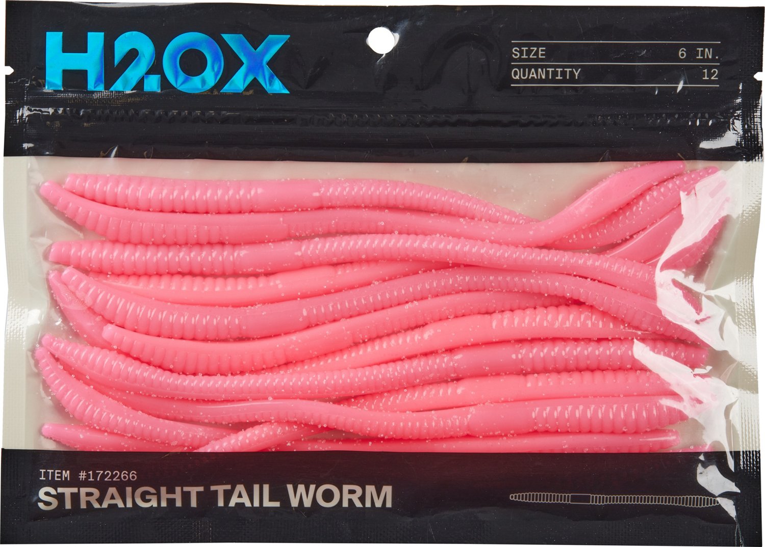 H2OX 6 inch Straight Tail Worm 12 Pack - view number 2
