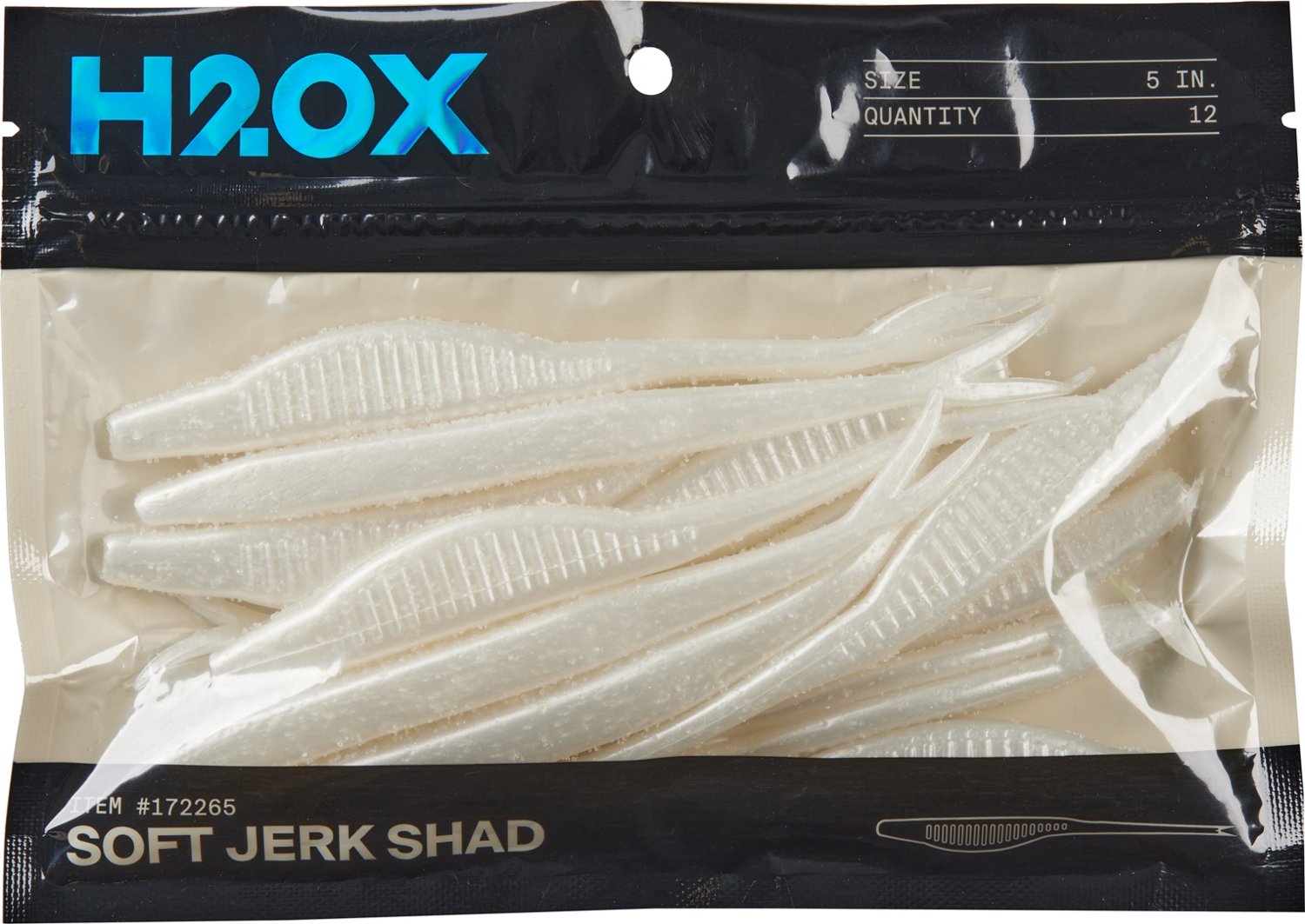 H2OX 5 inch Soft Jerk Shad Bait 12 Pack - view number 2