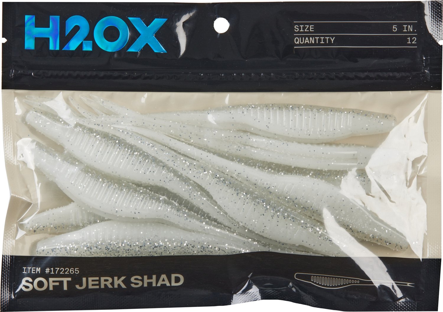 H2OX 5 inch Soft Jerk Shad Bait 12 Pack                                                                                          - view number 2