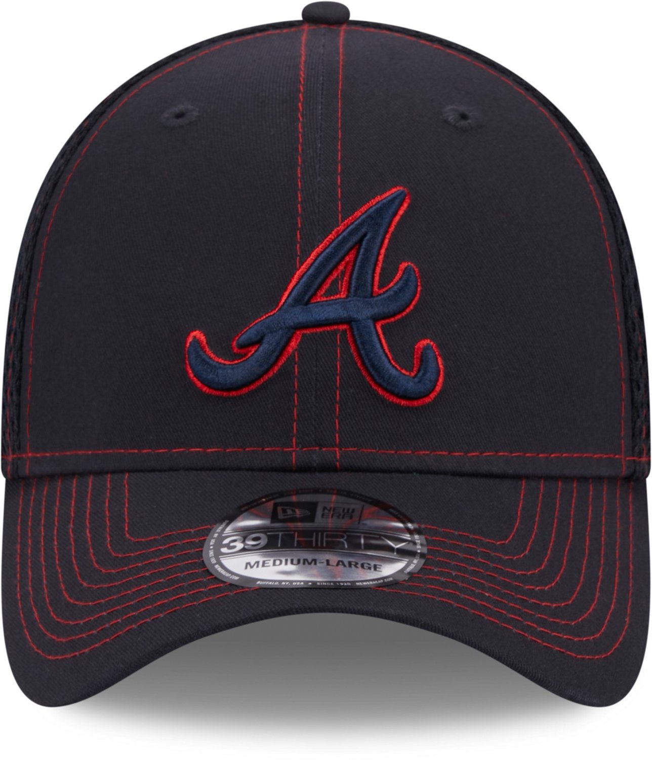 Atlanta Braves New Era Team Neo 39THIRTY Flex Hat - Gray