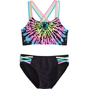 O'Rageous Girls' Night Glow 2-Piece Bikini Swimsuit                                                                             