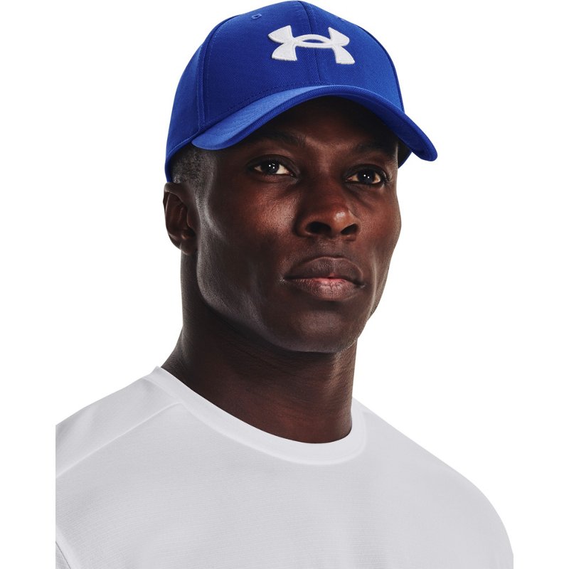 Under Armour Mens Blitzing Adjustable Cap - - Royal / White Size M/L