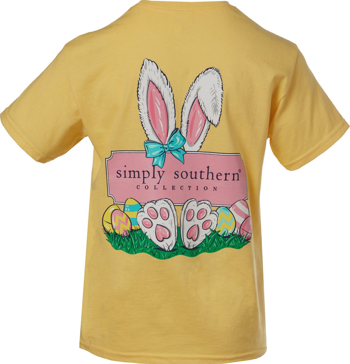 Simply Southern Girls’ Bunny Logo Sunflower Tshirt Academy