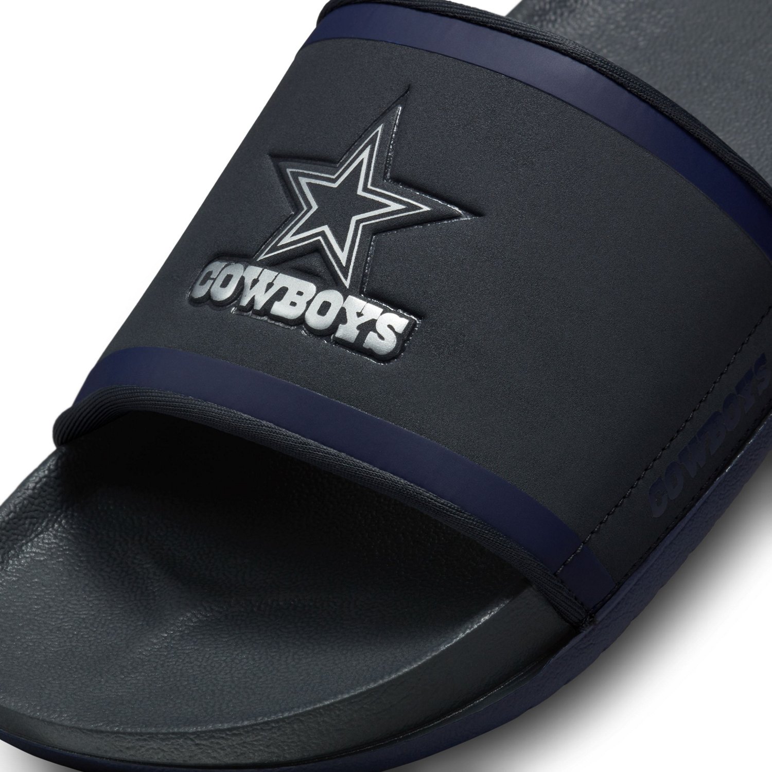 Nike Dallas Cowboys Benassi Solarsoft Slides in White for Men