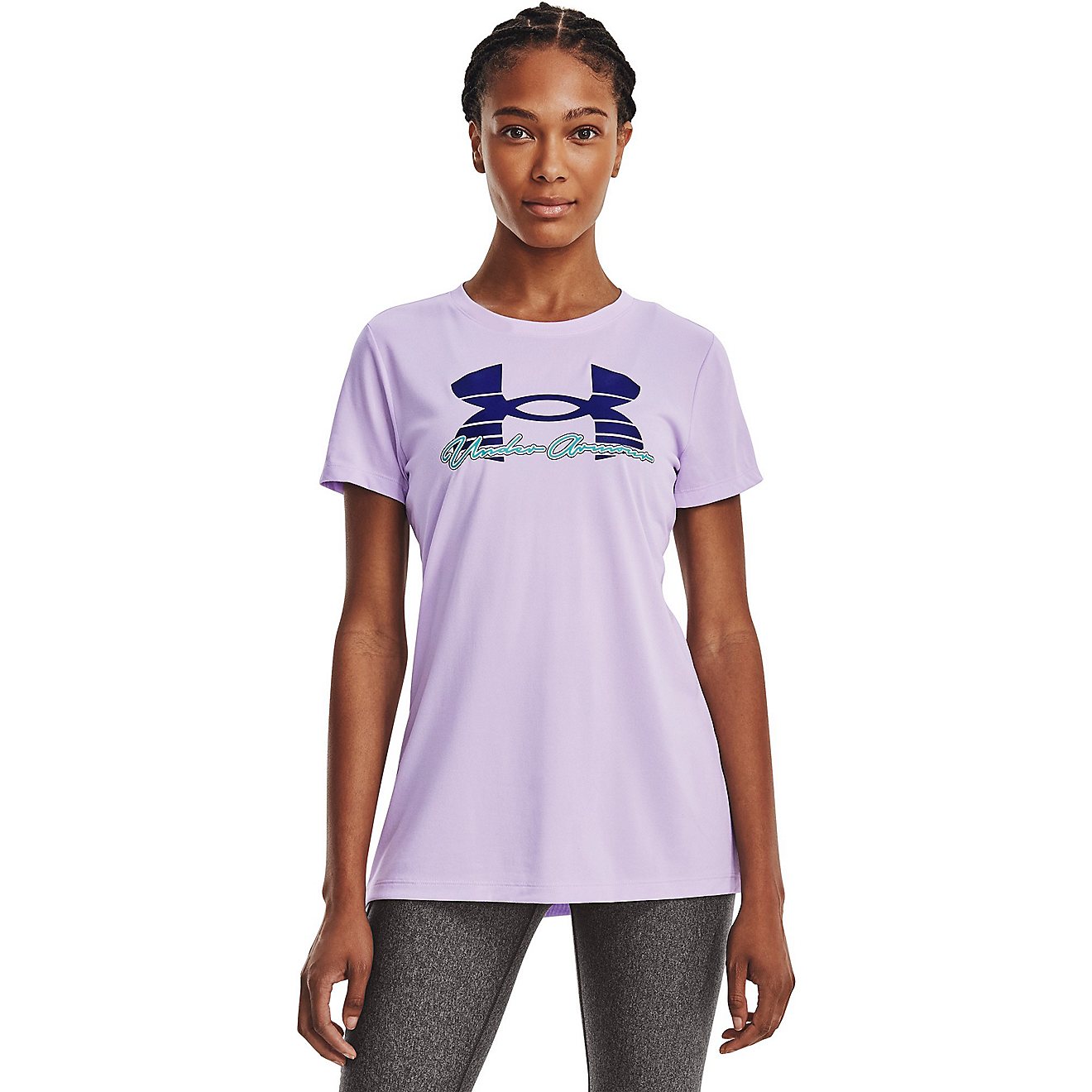 Under Armour Women's Tech Solid Script Graphic T-shirt                                                                           - view number 1