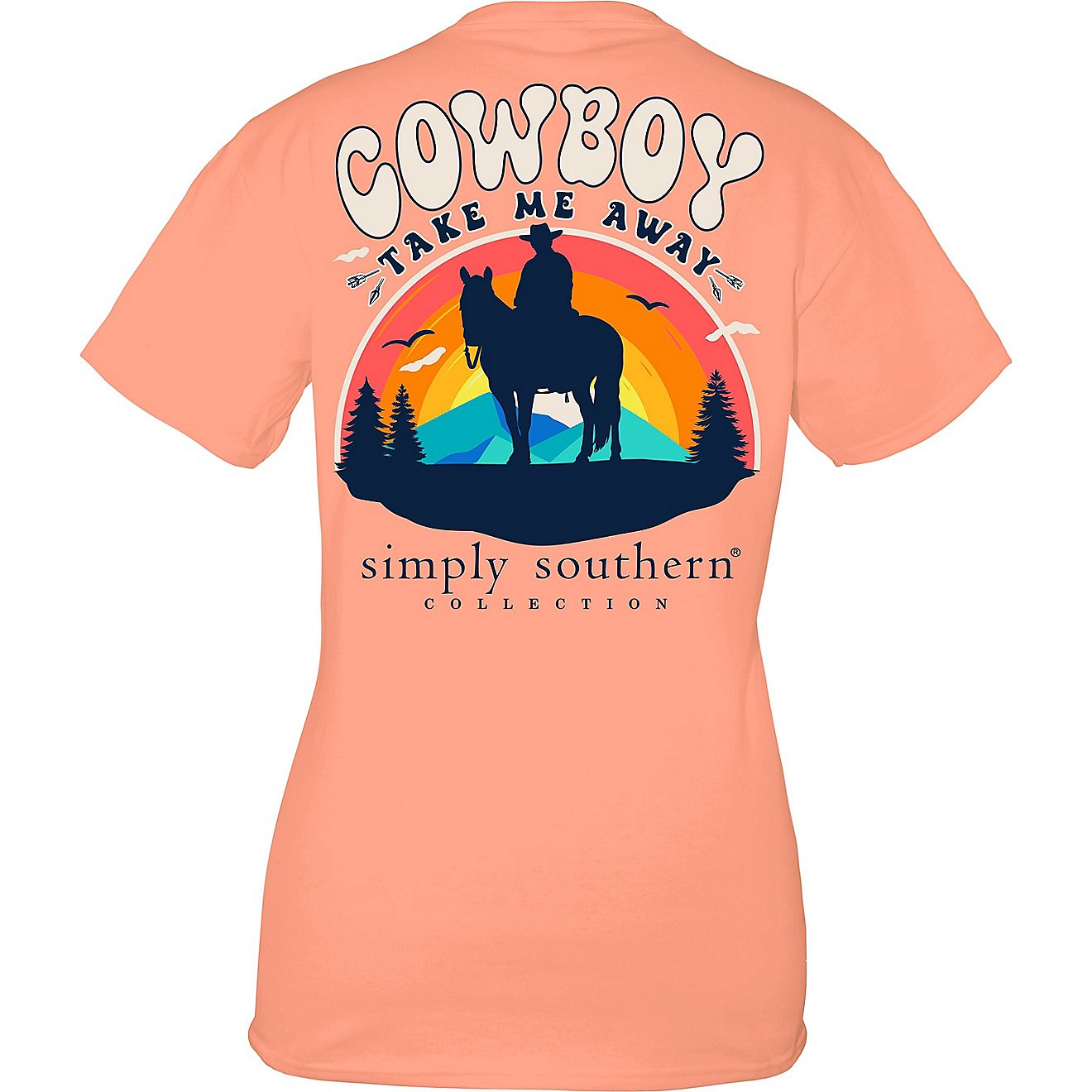 Simply Southern Women's Cowboy Sunset T-shirt                                                                                    - view number 1