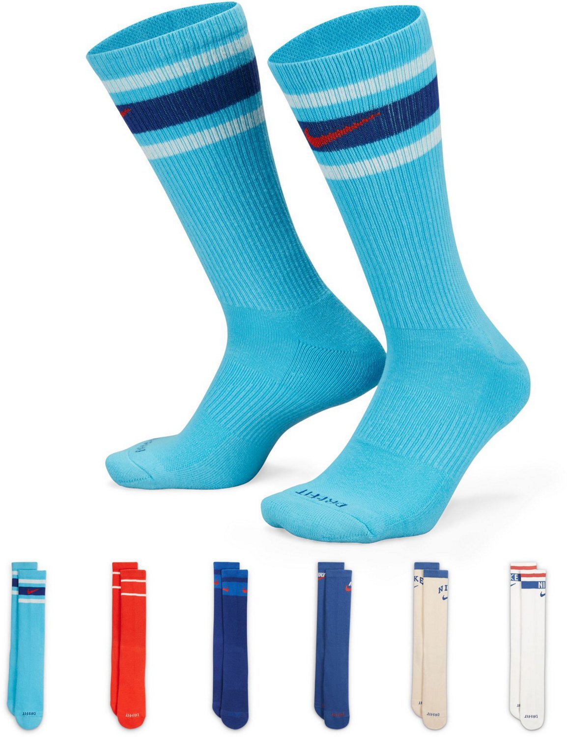 Baron werkwoord Bezit Nike Adults' Everyday Plus Retro Crew Socks 6-Pack | Academy