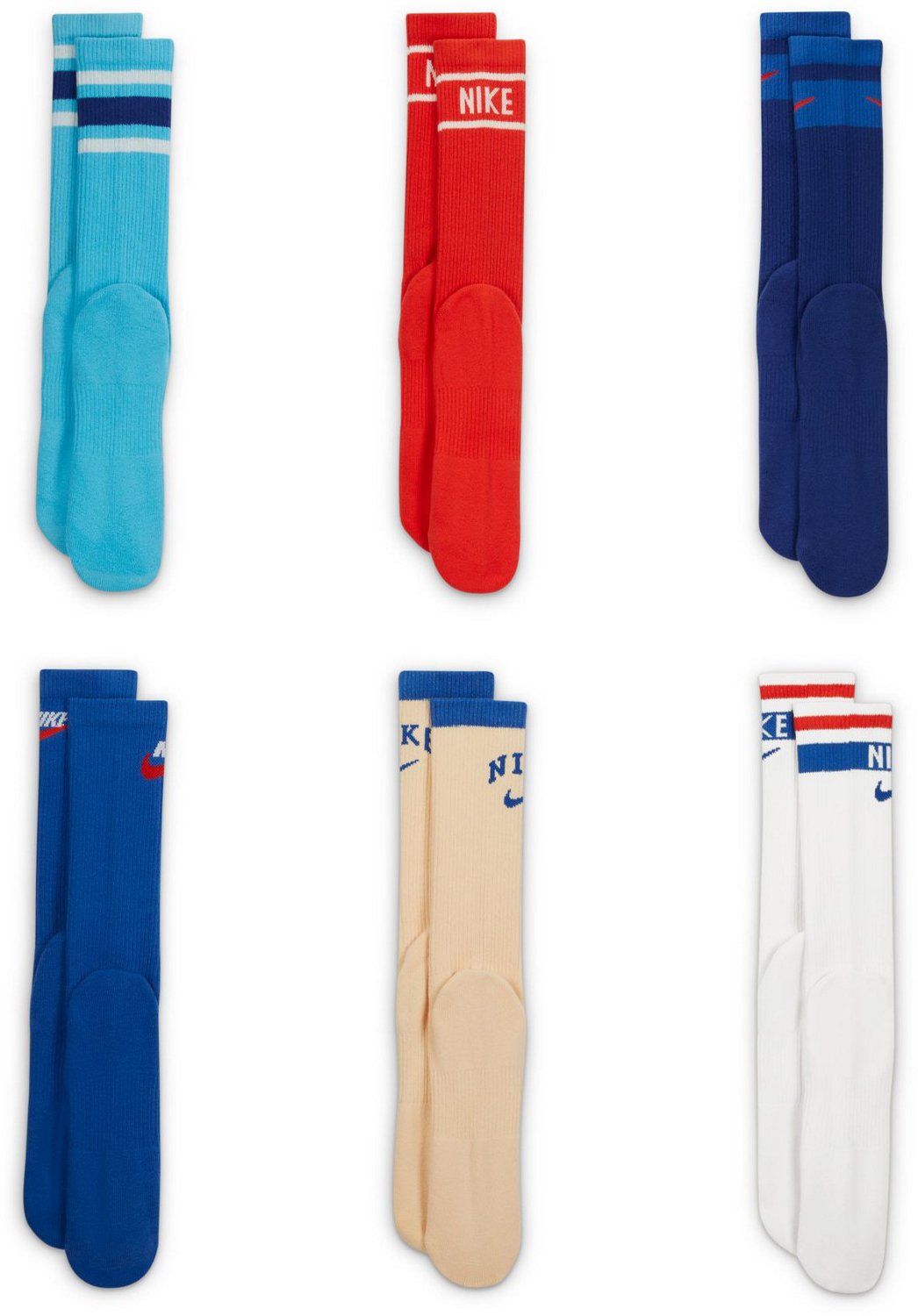 Nike Adults' Everyday Plus Retro Crew Socks 6-Pack - view number 3