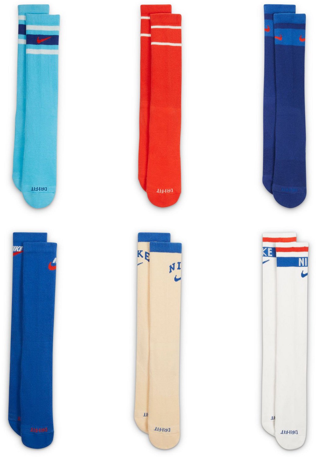 Nike Adults' Everyday Plus Retro Crew Socks 6-Pack - view number 2