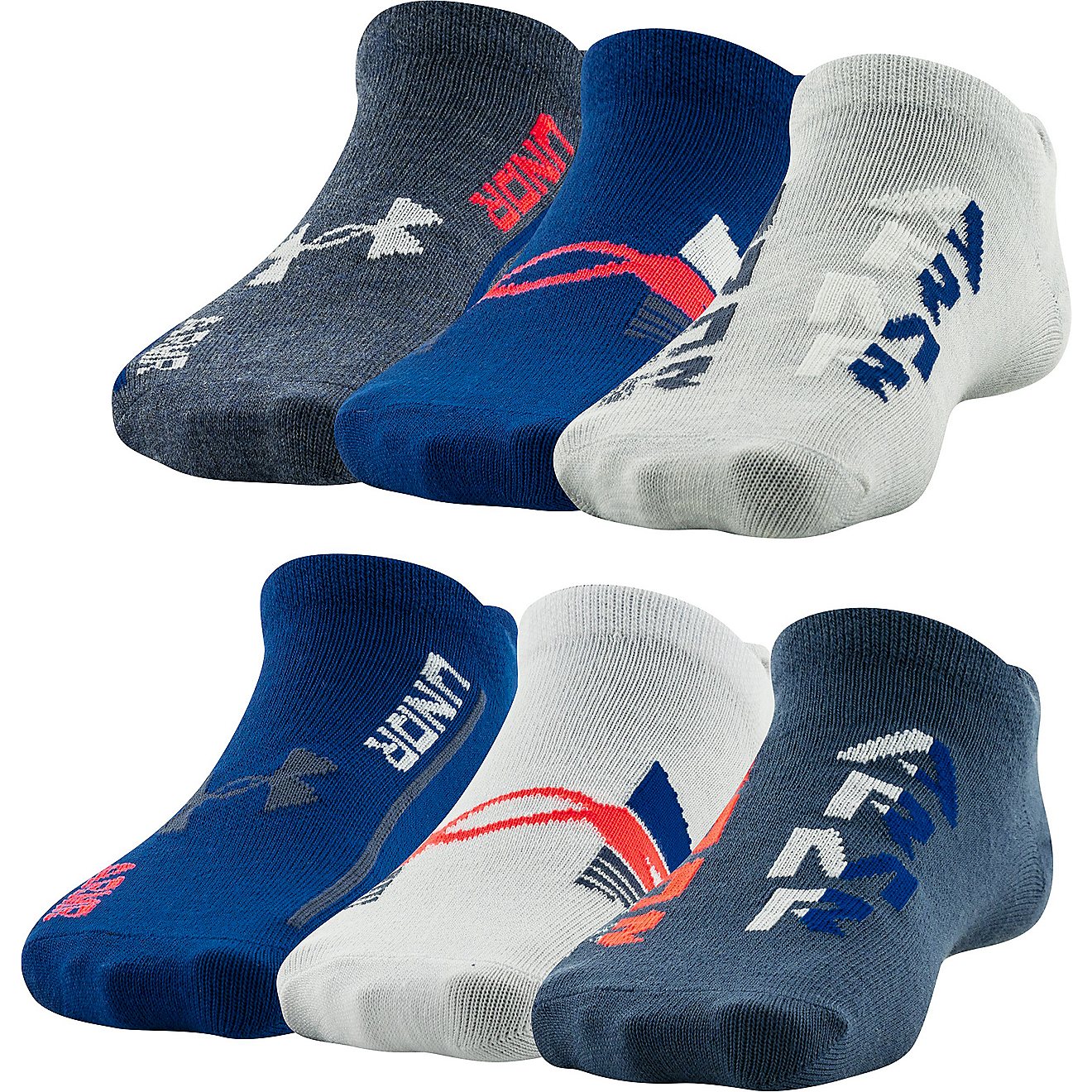 Under Armour Youth Essential Lite No-Show Socks 6-Pack                                                                           - view number 1