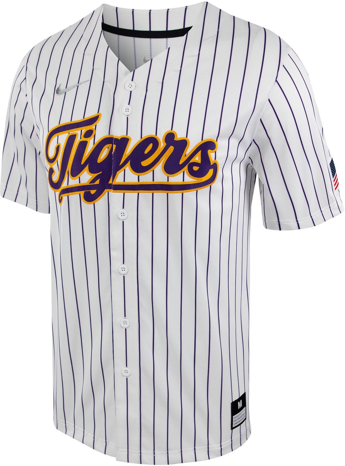 Nike Men's Louisiana State University Pinstripe Full Button Replica  Baseball Jersey