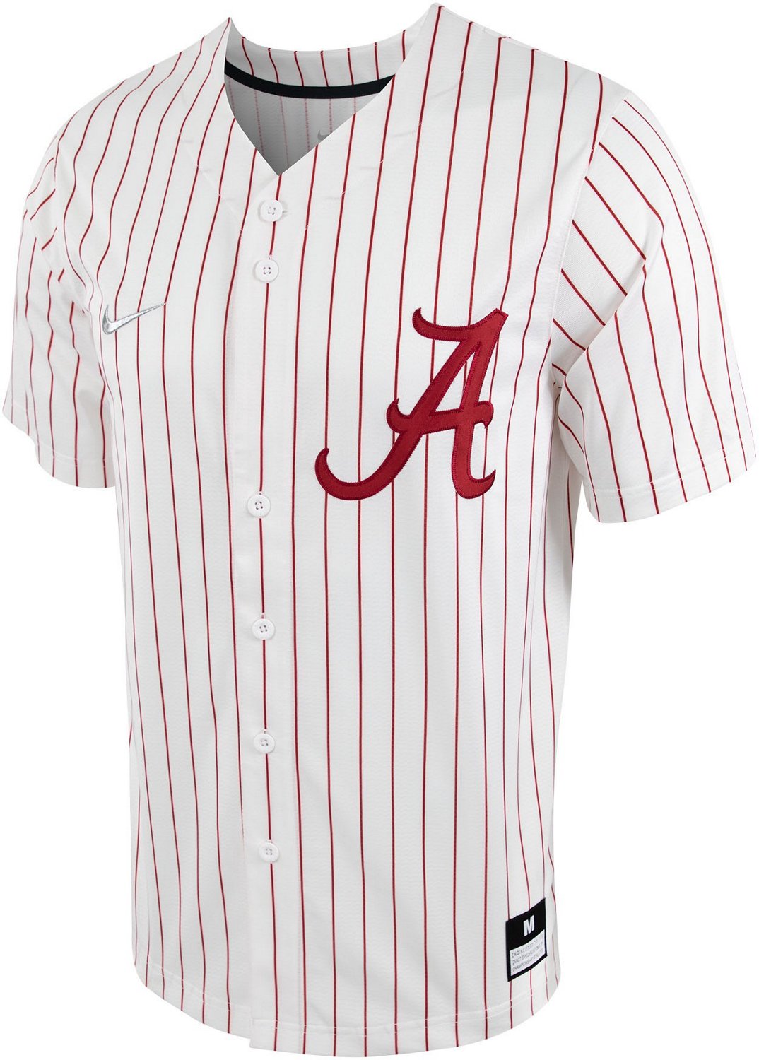Nike Men's University of Alabama Pinstripe Full Button Replica Baseball ...