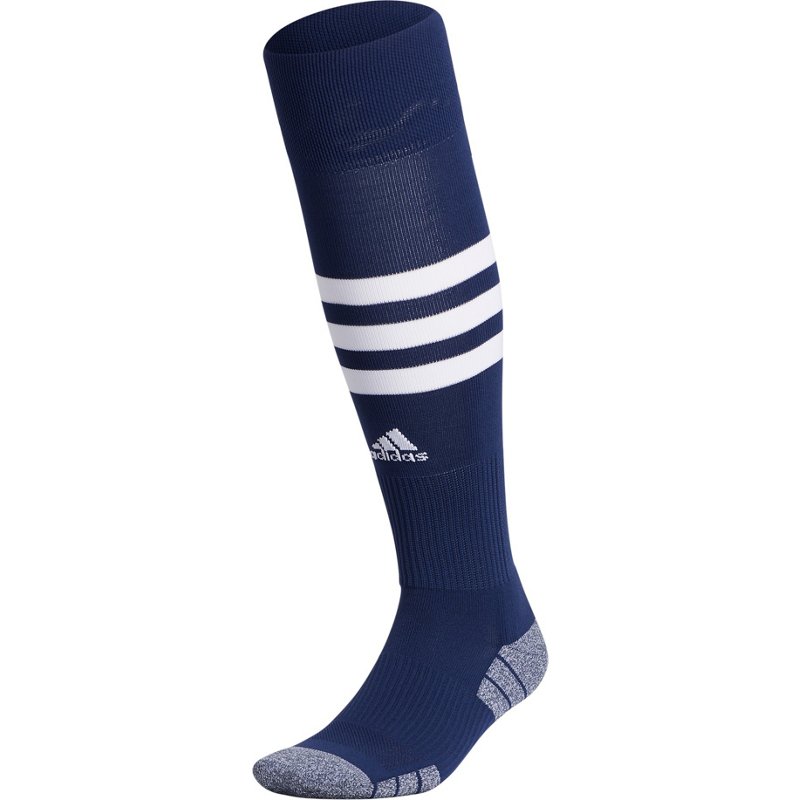 adidas 3-Stripe Hoop Soccer Socks, Men's, Medium, Navy