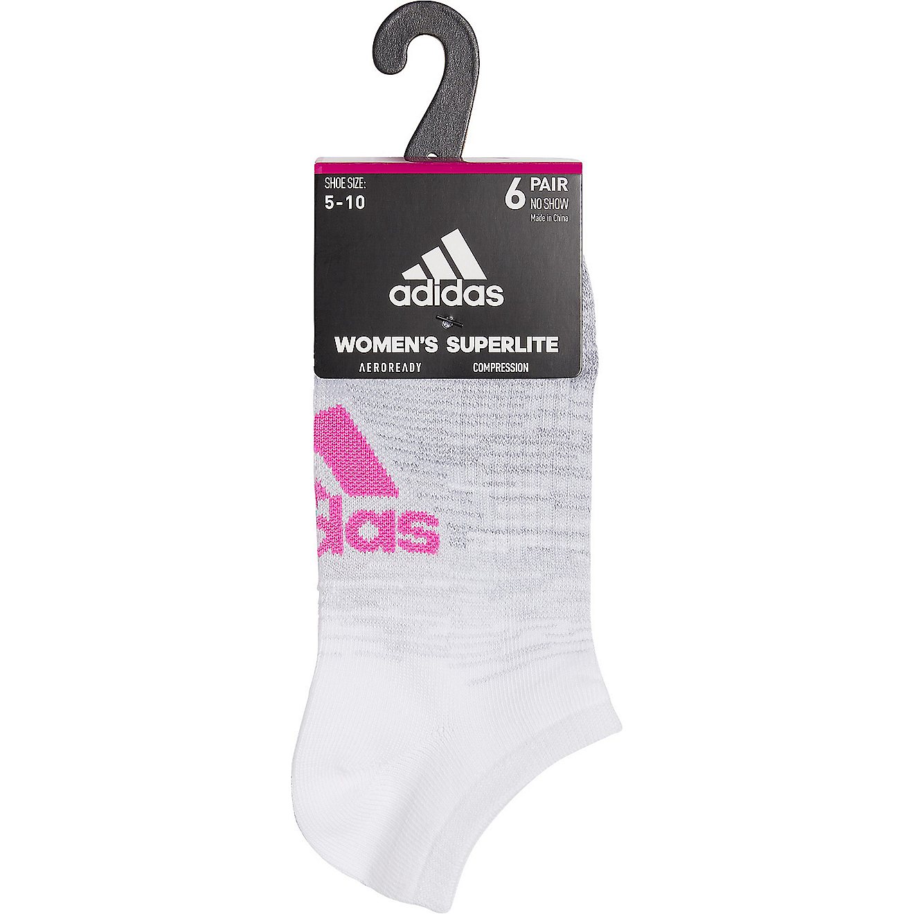 adidas Women's Superlite Badge of Sport II No-Show Socks 6-Pack                                                                  - view number 3