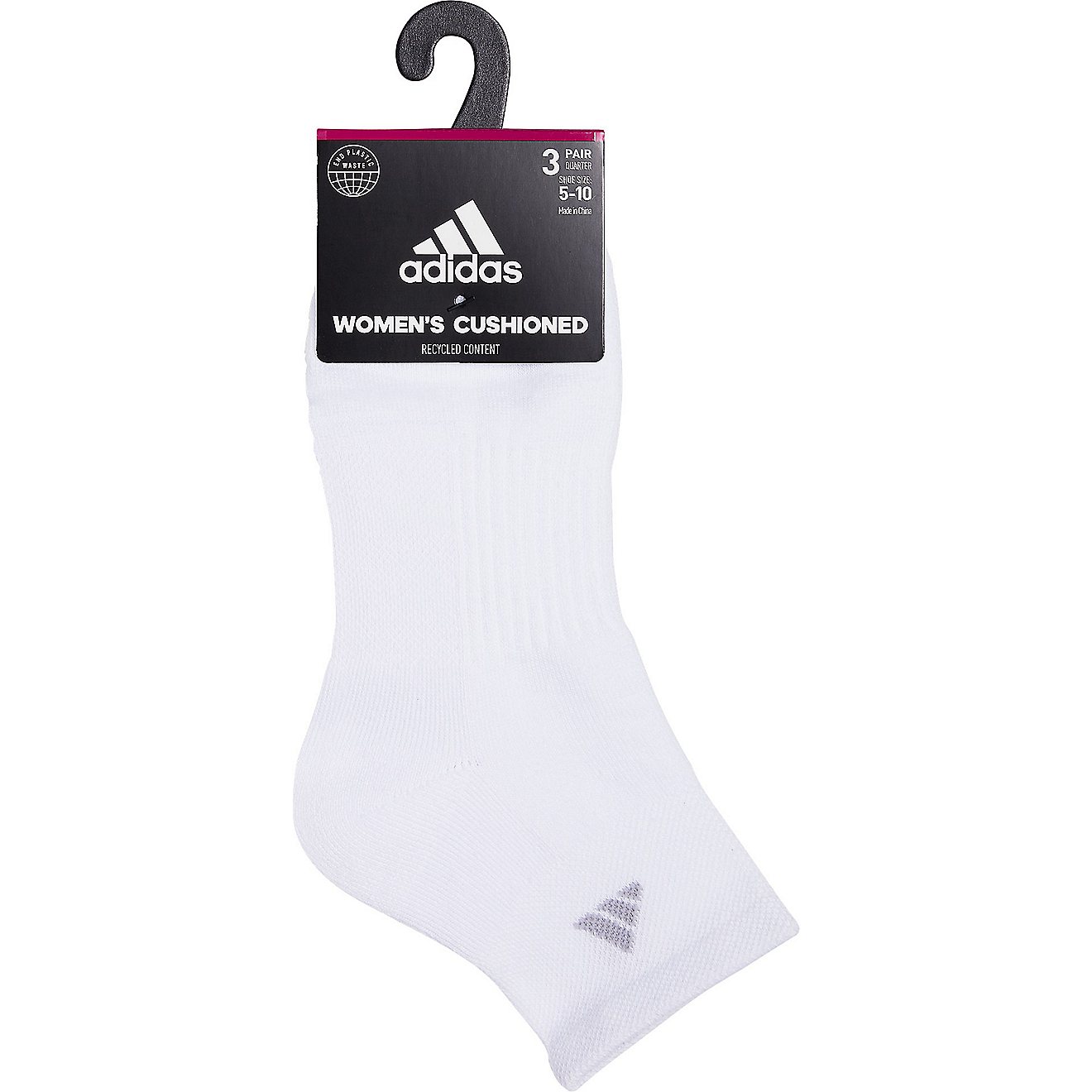 adidas Women's Cushioned 3.0 Quarter Socks 3-Pack                                                                                - view number 4