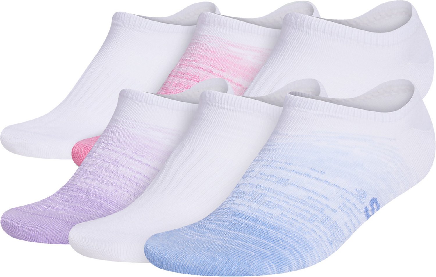 adidas Women's Superlite Badge of Sport II NoShow Socks 6Pack Academy