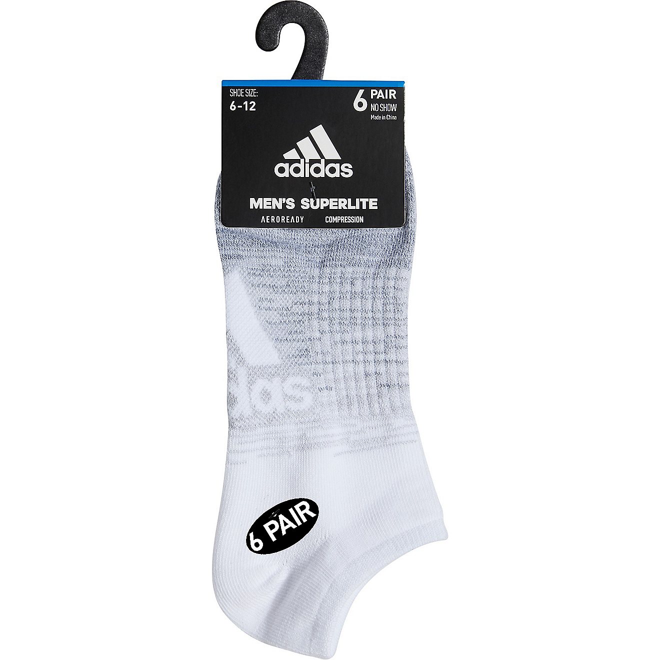 adidas Superlight Badge of Sport II No Show Socks 6 Pack                                                                         - view number 4