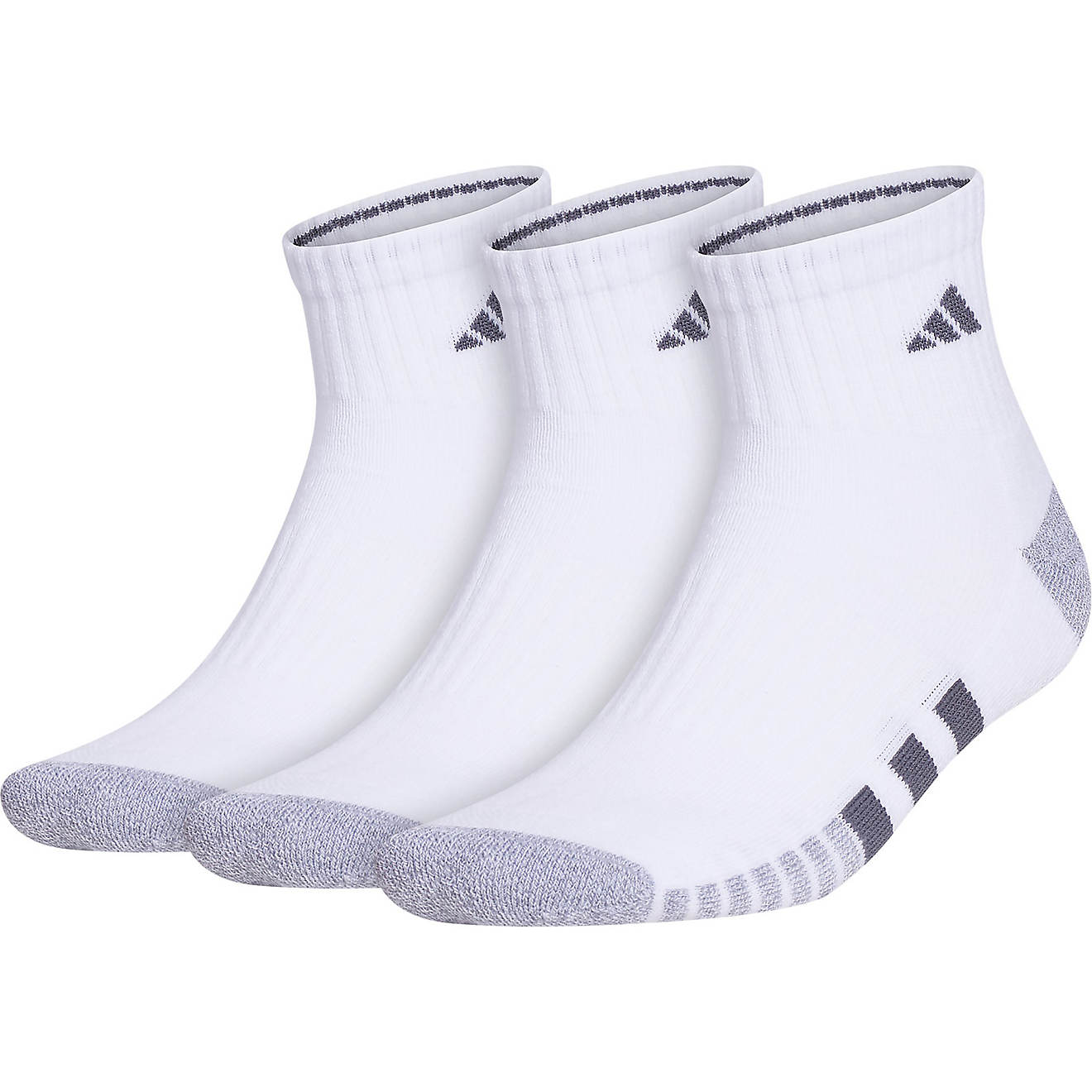 adidas Men's Cushioned 3.0 Quarter Socks 3-Pack                                                                                  - view number 1